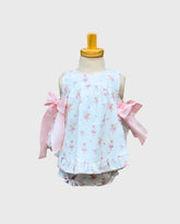 Conjunto Moños Conejos Blanco Deolinda